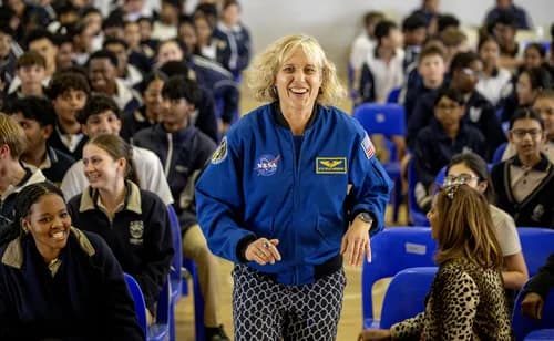 She looked up at the stars as a child. Then she saw Earth from space