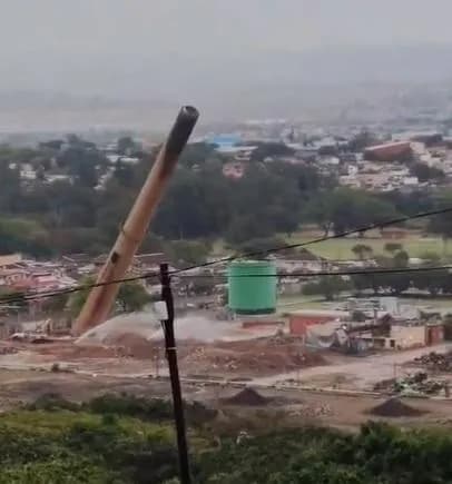WATCH: Engen Refinery's conversion to storage facility begins with stack demolition