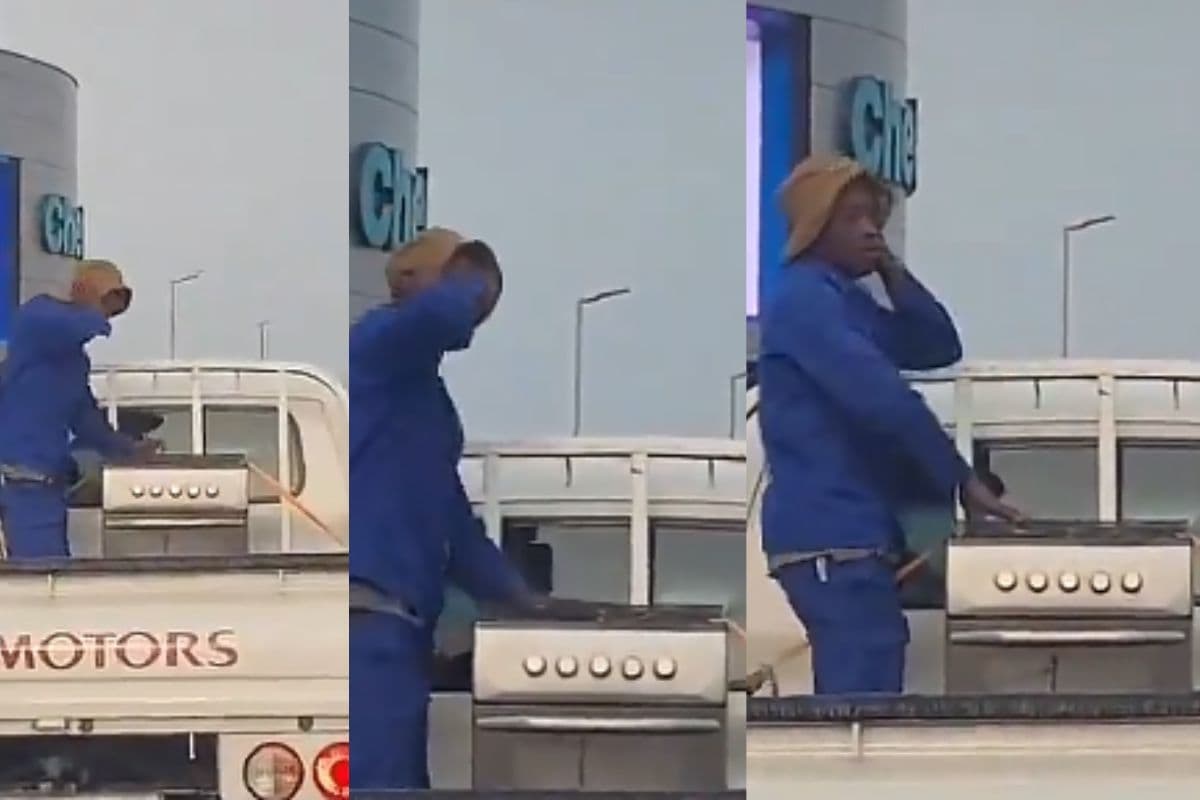 Man turns gas stove into DJ deck on moving bakkie, TikTok erupts – WATCH