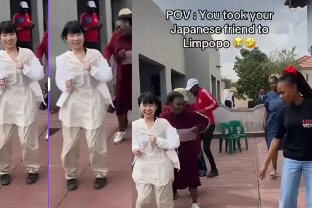 Japanese woman wows South Africans with natural Limpopo dance moves – WATCH