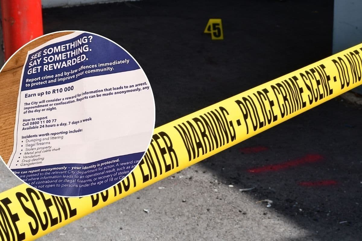 The City of Cape Town wants to give you R10 000 to report crime